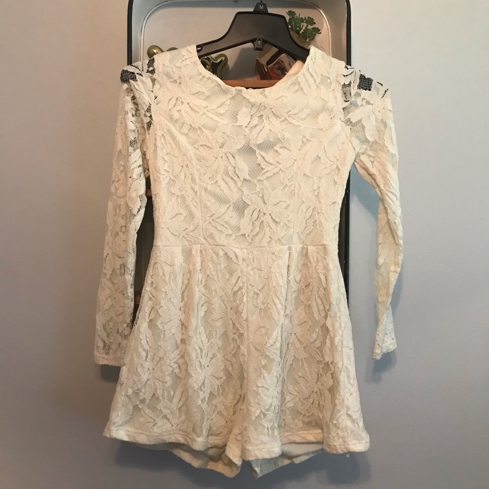 White Lace Romper